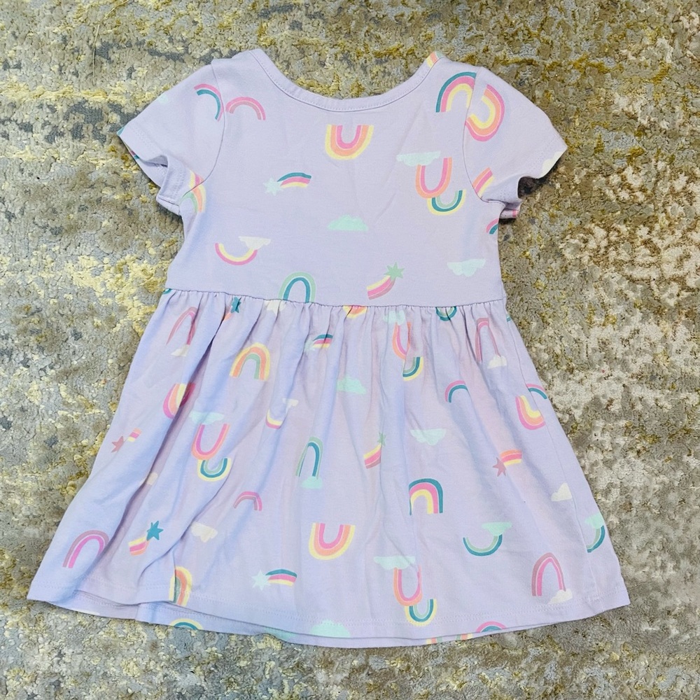 2T rainbow print dress